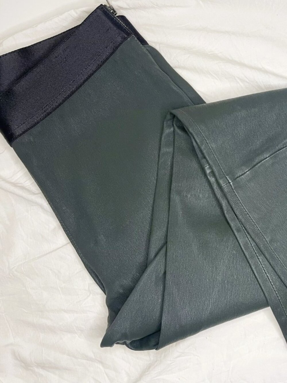 Reiss Green Coated Skinny Leggings - Size 6 - Renaissance Faire / Cosplay